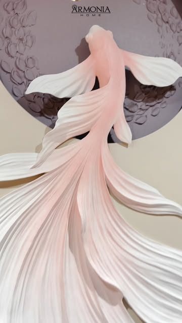 Koi fish relief wall art