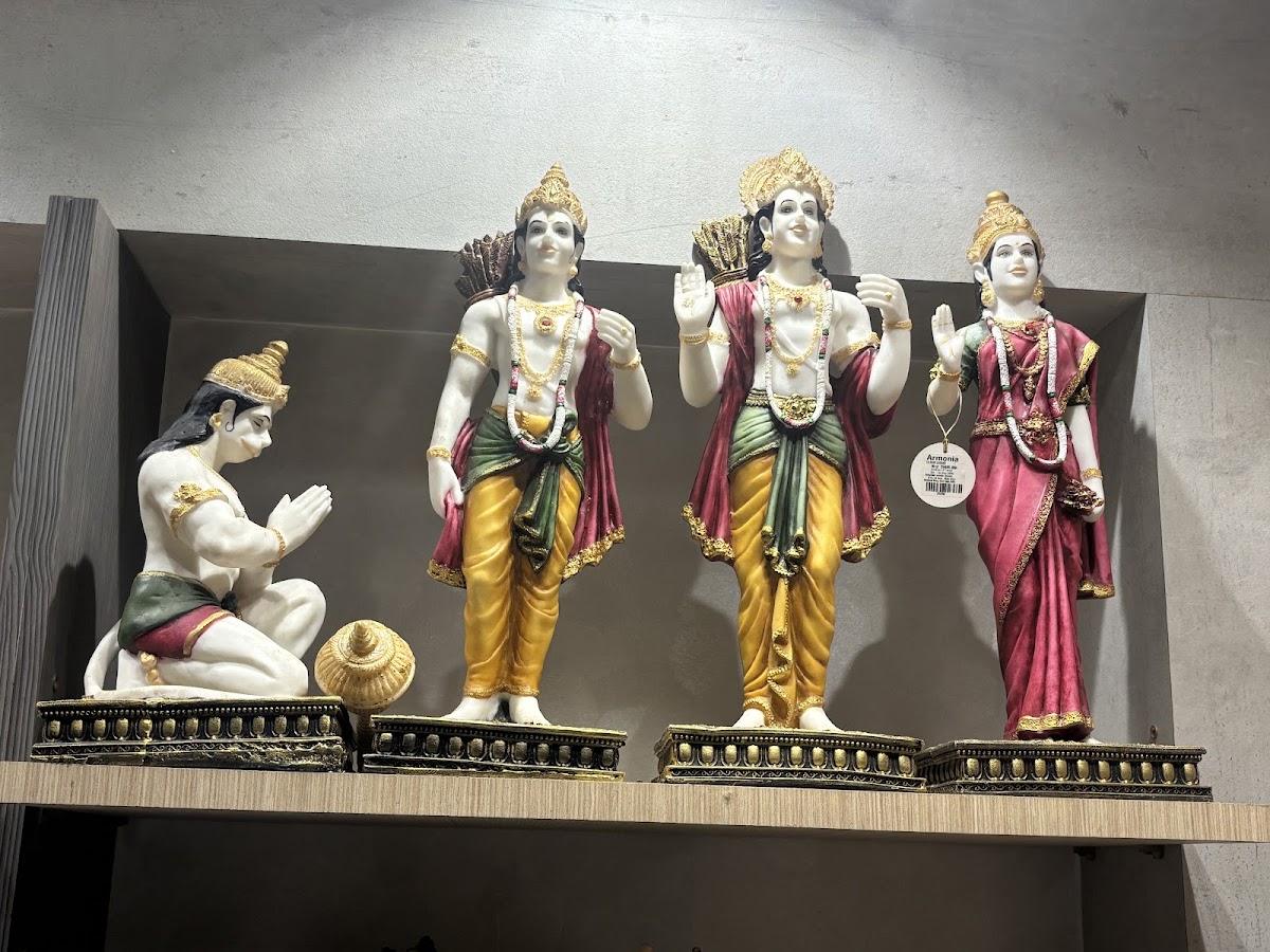 Marble-finish Ram Darbar idols